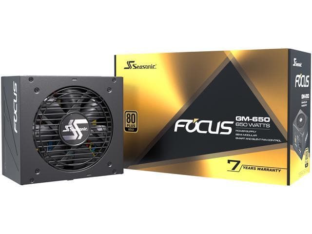 Seasonic FOCUS GM-650, , , Fits All ATX Systems, Fan Control in Silent and Cooling Mode, 7