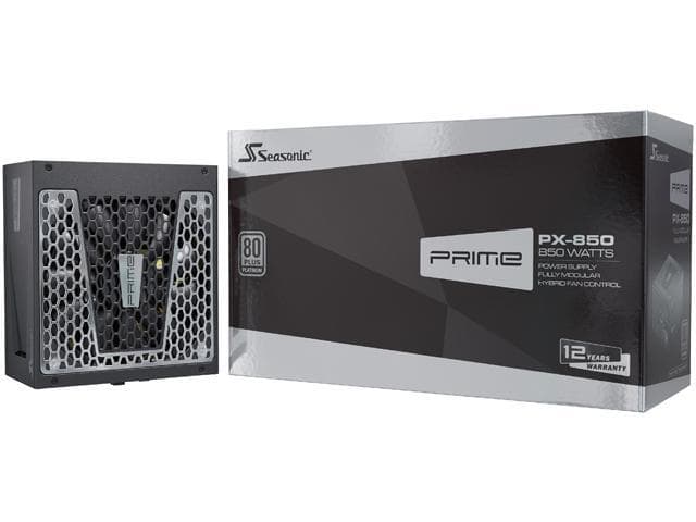 Seasonic PRIME PX-850, , , Fan Control in Fanless, Silent, and Cooling Mode, 12 Year Warra