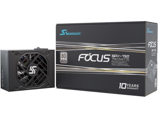 Seasonic FOCUS SPX-750, , , SFX Form Factor, Low Noise, Premium Japanese Capacitor, 10 Yea