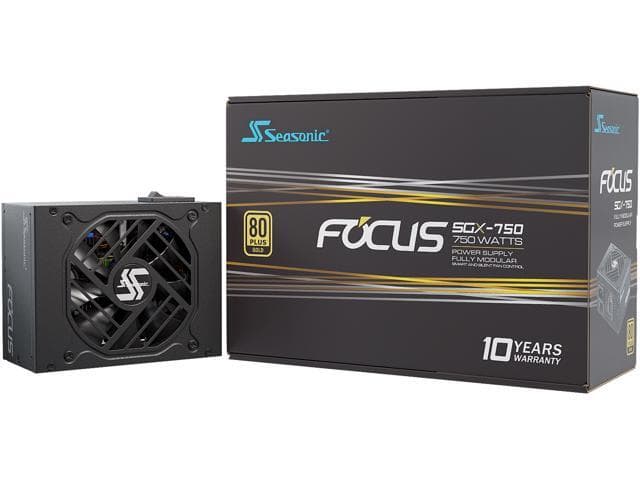 Seasonic FOCUS SGX-750, , , SFX Form Factor, Low Noise, Premium Japanese Capacitor, 10 Yea
