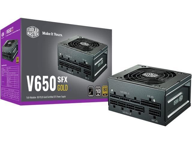 Cooler Master V650 SFX Gold , , Efficiency, ATX Bracket Included, Quiet FDB Fan, SFX Form