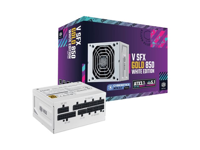 Cooler Master V850 SFX Gold - Certified SFF , & Ready, 90 Degree Angled Cable, Low...