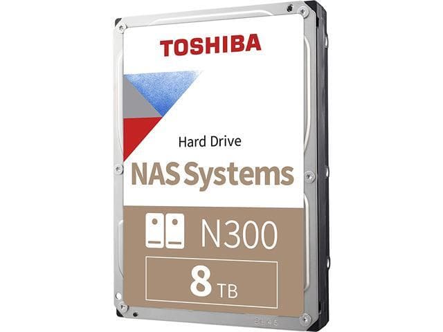 TOSHIBA N300 HDWG480XZSTA 8TB 7200 RPM 256MB Cache 3.5' NAS 7200 RPM 256 MB