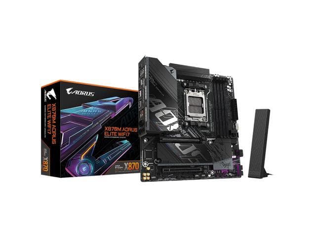 Gigabyte AMD X870M AORUS ELITE WiFi7 motherboard AM5 DDR5 Micro ATX M.2 PCIe