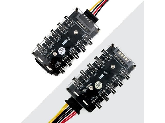 Fan HUB Adapter 4Pin Molex or SATA 15Pin Power Connector