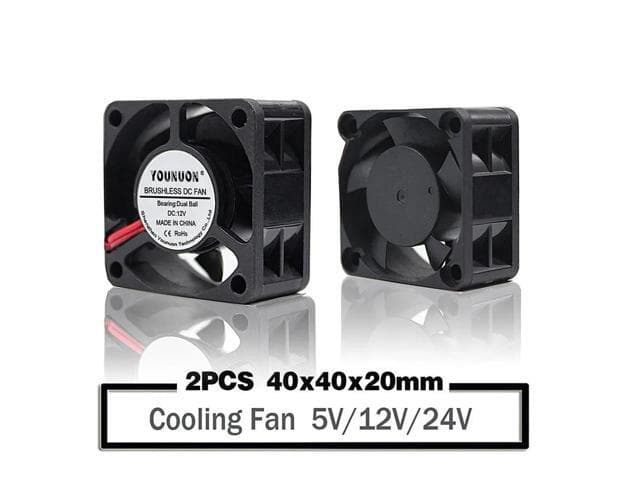 2 Pieces Ball 40mm Cooling Fan 40x40x20mm Cooler 24V 12V 5V 4020 Computer Case Cooling Fan