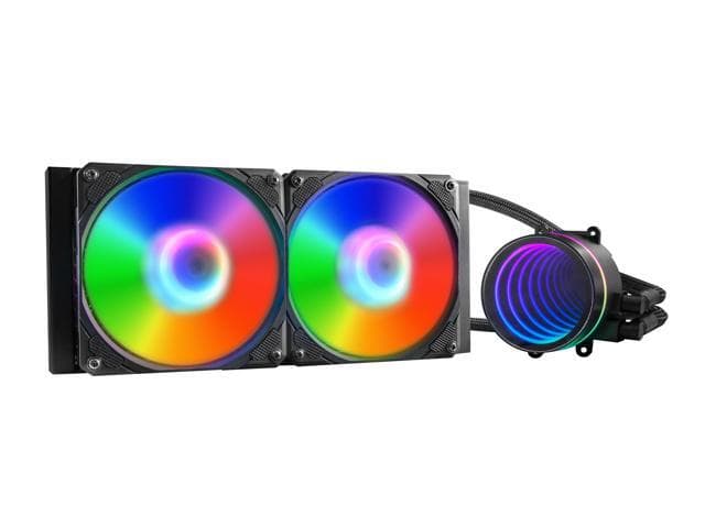 240 AIO CPU Cooler with Addressable RGB PWM CPU Fan and Radiator Liquid Cooling for Intel