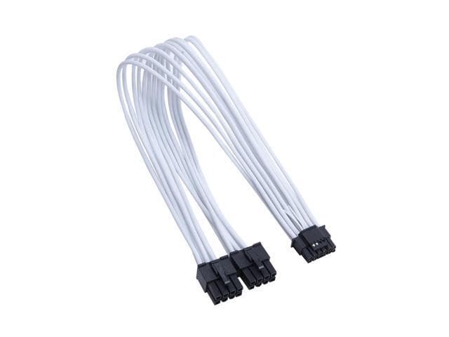 X-Enlazar Superior 600W (Gen 5.0) 12VHPWR Cable / White / Dual 6+2pin to Cable (7+8pin) /