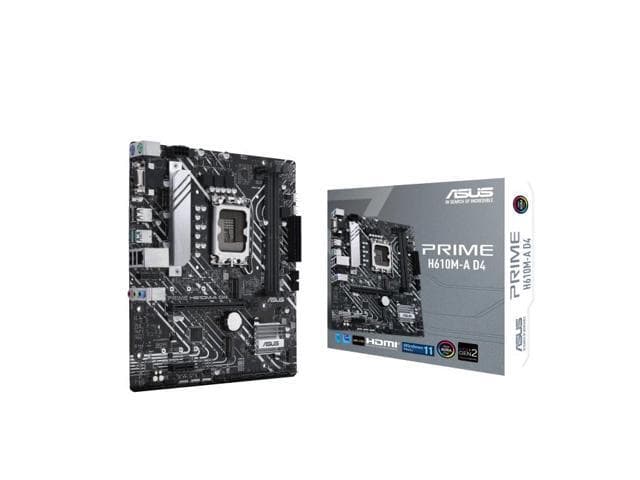 ASUS PRIME H610M-A D4 Intel H610 (LGA 1700) micro ATX motherboard,PCIe 4.0, Intel 1 Gb Eth