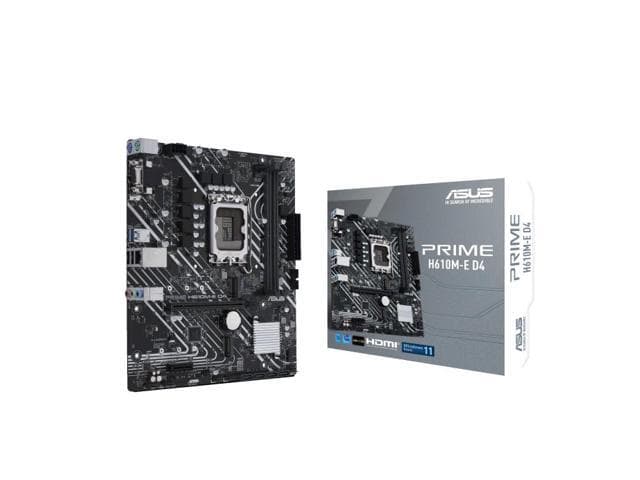 ASUS PRIME H610M-E D4 Intel H610 (LGA 1700) micro ATX motherboard PCIe 4.0, dual M.2 slots