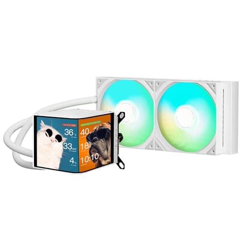 TRYX Panorama 280 ARGB White 280 AIO 6.5'' AMOLED L-Shaped Screen 3D Anamorphic Effect Cus