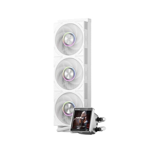 PCCOOLER CPU Cooler AIO, 3.4-inch IPS Display, 360 ARGB Water Cooling, High-Performance F7