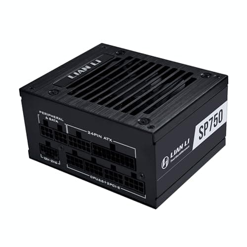 Lian Li SP750 V2 Gold 750 Watt SFX Form Factor | Native 12V-2x6 Cable - Low Noise - Effici