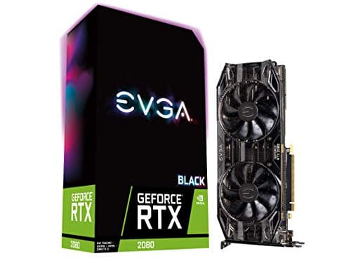 EVGA 08G-P4-2081-KR GeForce RTX 2080 Gaming 8GB GDDR6 Dual HDB Graphics Card, Black Editio