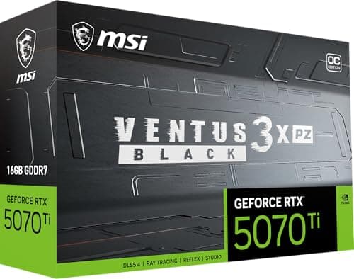 msi Gaming RTX 5070 Ti Ventus 3X PZ OC Black (