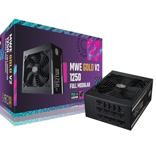 Cooler Master MWE Gold 1250 V2 , , Efficiency, Quiet 140mm FDB Fan, 2 EPS Connectors, High