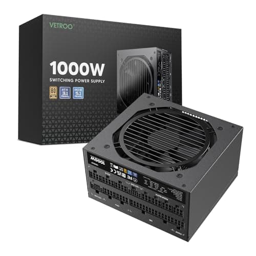 Vetroo Black Ready Dual , , Eco Mode with 120mm FDB Fan, Compact Size, 10 Year Warranty fo