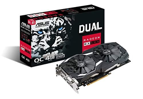 ASUS Radeon RX 580 O4G Dual-Fan OC Edition GDDR5 DP HDMI DVI VR Ready AMD Graphics Card (D