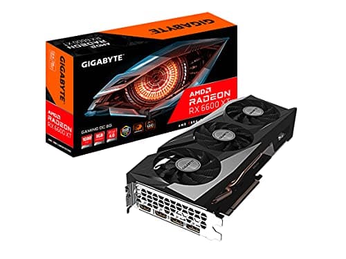 Gigabyte Radeon RX 6600 XT Gaming OC 8G Graphics Card, WINDFORCE 3X Cooling System, 8GB 12
