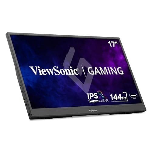 ViewSonic VX1754 Portable , Display with for Second Screen Productivity and High-Speed Gam