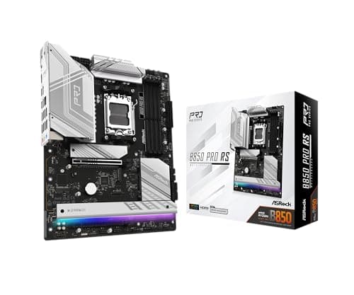 ASRock AMD AM5 B850 Pro RS Motherboard, AMD Ryzen 9000/8000/7000 Series, 4X DDR5 Slots up