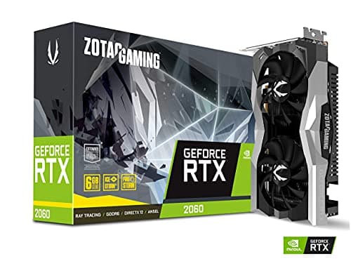 ZOTAC Gaming GeForce RTX 2060 Twin Fan 6GB GDDR6 192-bit Gaming Graphics Card, Super Compa