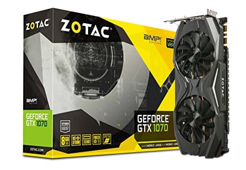 Zotac NVIDIA GeForce GTX 1070 AMP Edition 8GB GDDR5 DVI/HDMI PCI-Express Video Card (ZT-P1