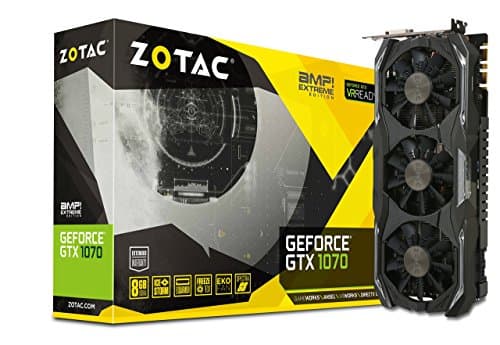 Zotac NVIDIA GeForce GTX 1070 AMP Extreme 8GB GDDR5 DVI/HDMI PCI-Express Video Card (ZT-P1
