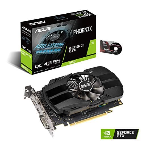 ASUS GeForce GTX 1650 4GB Phoenix Fan Overclocked Edition HDMI DP DVI Graphics Card (PH-GT