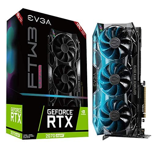 EVGA GeForce RTX 2070 Super FTW3 Ultra+, Overclocked, 2.75 Slot Extreme Cool Triple + iCX2