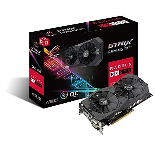 ASUS ROG Strix Radeon RX 570 O4G Gaming OC Edition GDDR5 DP HDMI DVI VR Ready AMD Graphics