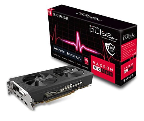Sapphire 11265-09-20G Radeon Pulse RX 580 4GB GDDR5 Dual HDMI/ DVI-D/ Dual DP OC