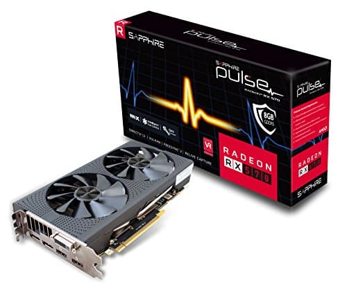 Sapphire 11266-36-20G Radeon Pulse RX 570 8GB GDDR5 Dual HDMI/DVI-D/Dual DP OC
