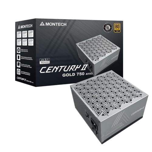 MONTECH Century II - 750W High-End ATX Gaming - - Efficiency - - & Ready with 12V-2x6 Cabl
