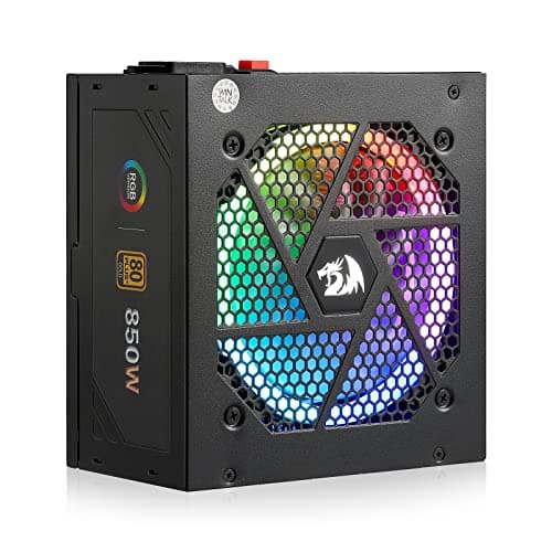 Redragon RGPS- 850 Watt w/Upgraded & , 12VHPWR Cable Included, 100% Japanese Capacitors, S