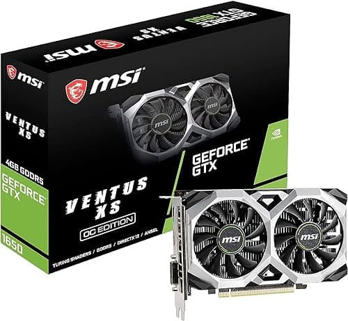 MSI GeForce GTX 1650 Ventus XS 4G OC Gaming Graphics Card 128-Bit HDMI/DP 4GB GDRR5 HDCP S