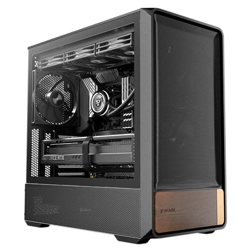 Okinos Air Cross, Genuine Walnut Wood ATX Case, 3×140mm PWM Fan & 2x120mm Reverse PWM Fan