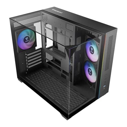 GAMDIAS Gaming Case Atlas M3M Three-Sided Tempered Glass, Built-in 3X 120mm ARGB PWM Case