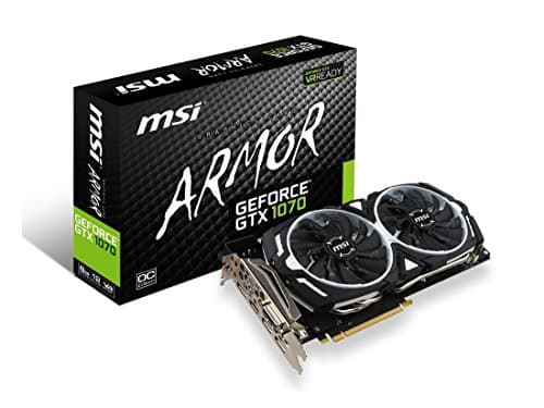 MSI Gaming GeForce GTX 1070 8GB GDDR5 SLI DirectX 12 VR Ready Graphics Card (GTX 1070 ARMO