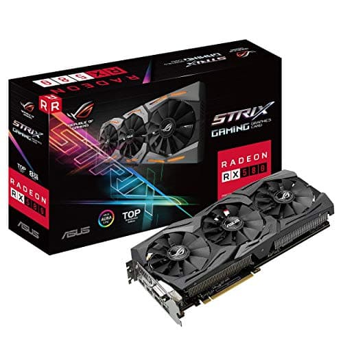 ASUS ROG Strix Radeon RX 580 T8G Gaming Top OC Edition GDDR5 DP HDMI DVI VR Ready AMD Grap