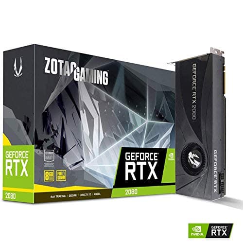 ZOTAC GAMING GeForce RTX 2080 Blower 8GB GDDR6 256-bit Metal Backplate Dual Slot