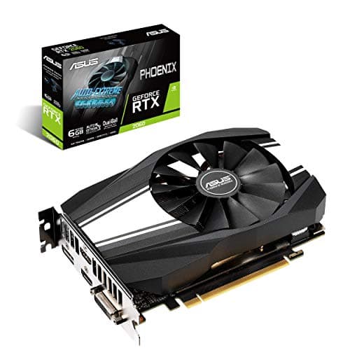ASUS GeForce RTX 2060 6GB Phoenix Fan Edition VR Ready HDMI DP DVI Graphics Card (Ph-RTX20
