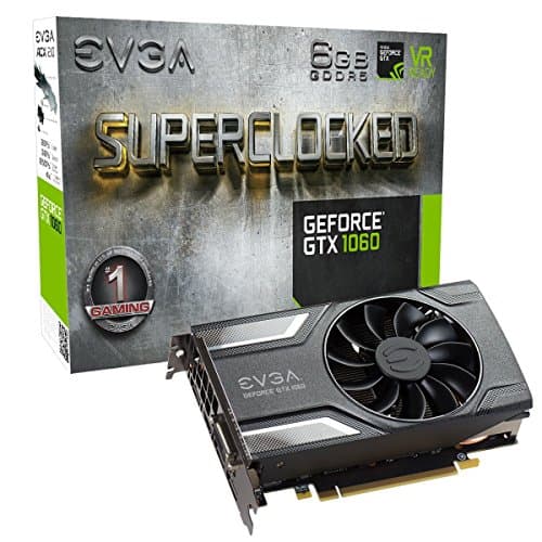 EVGA GeForce GTX 1060 SC GAMING, ACX 2.0 (Single Fan), 6GB GDDR5, DX12 OSD Support (PXOC),